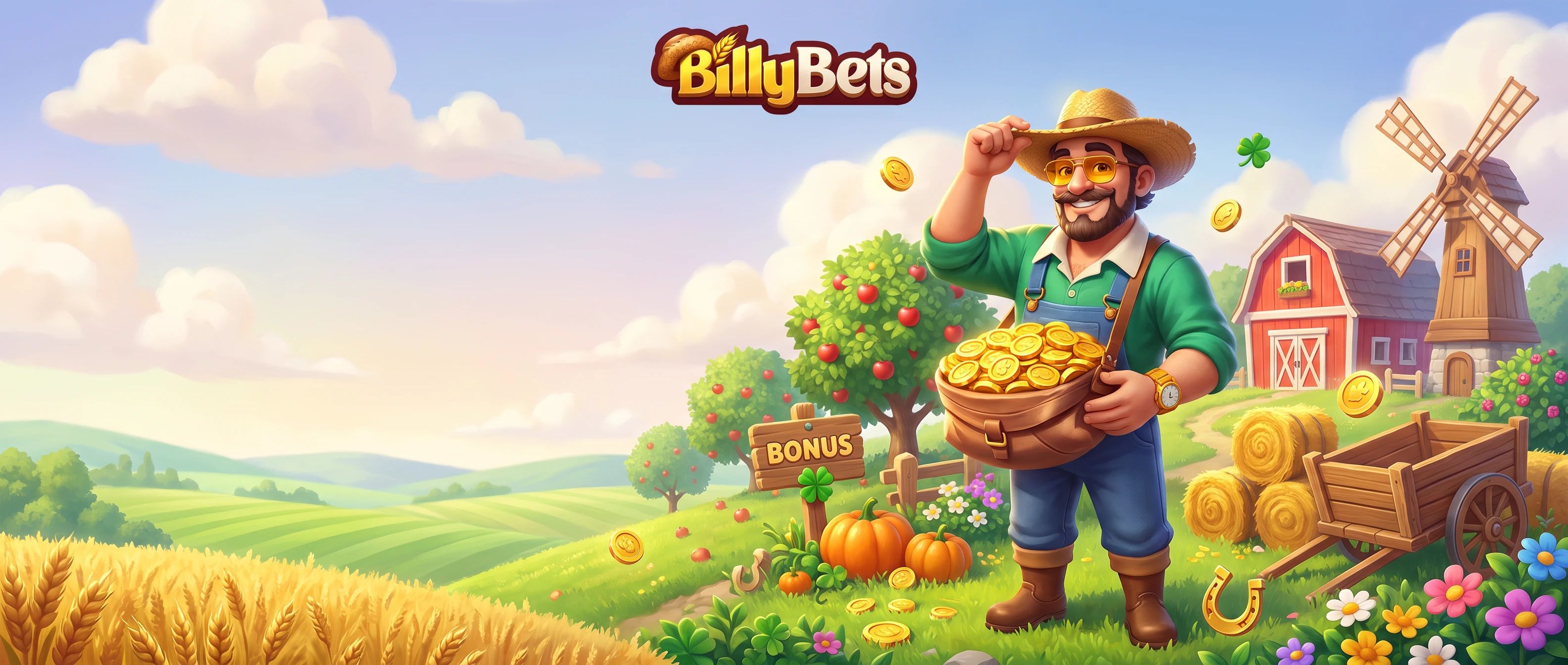 BillyBets farmer with a welcome bonus